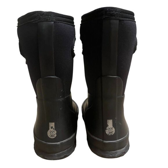 BOGS Kids Bloom K Grasp Solid Boots Galoshes BLACK Waterproof -22F -30C Sz 13 - Picture 3 of 6